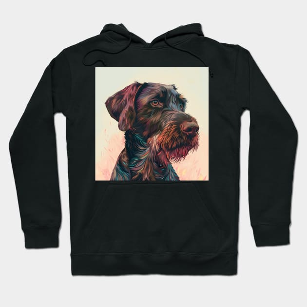 German Shepherd in 70's Hoodie by NatashaCuteShop